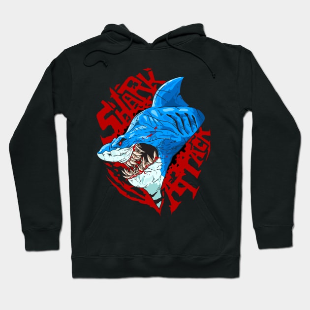 Street Shark Hoodie by santelmoclothing